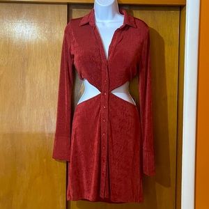 Vestique Cutout Longsleeve Dolly Mini Dress